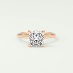 2.0 CT Cushion Cut Lab Grown Diamond Engagement Ring