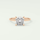 2.0 CT Cushion Cut Lab Grown Diamond Engagement Ring