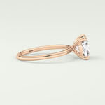 2.0 CT Cushion Cut Lab Grown Diamond Engagement Ring