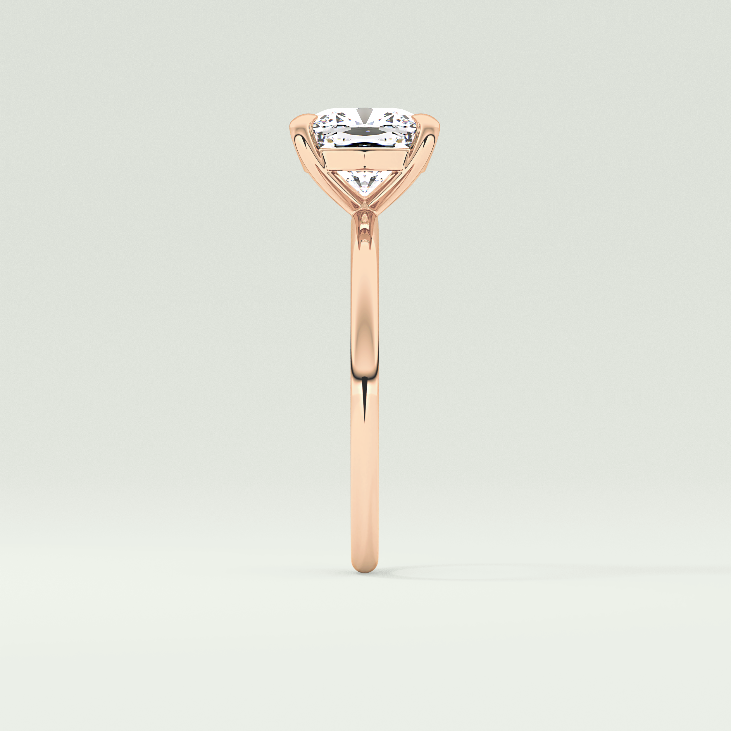 2.0 CT Cushion Cut Lab Grown Diamond Engagement Ring