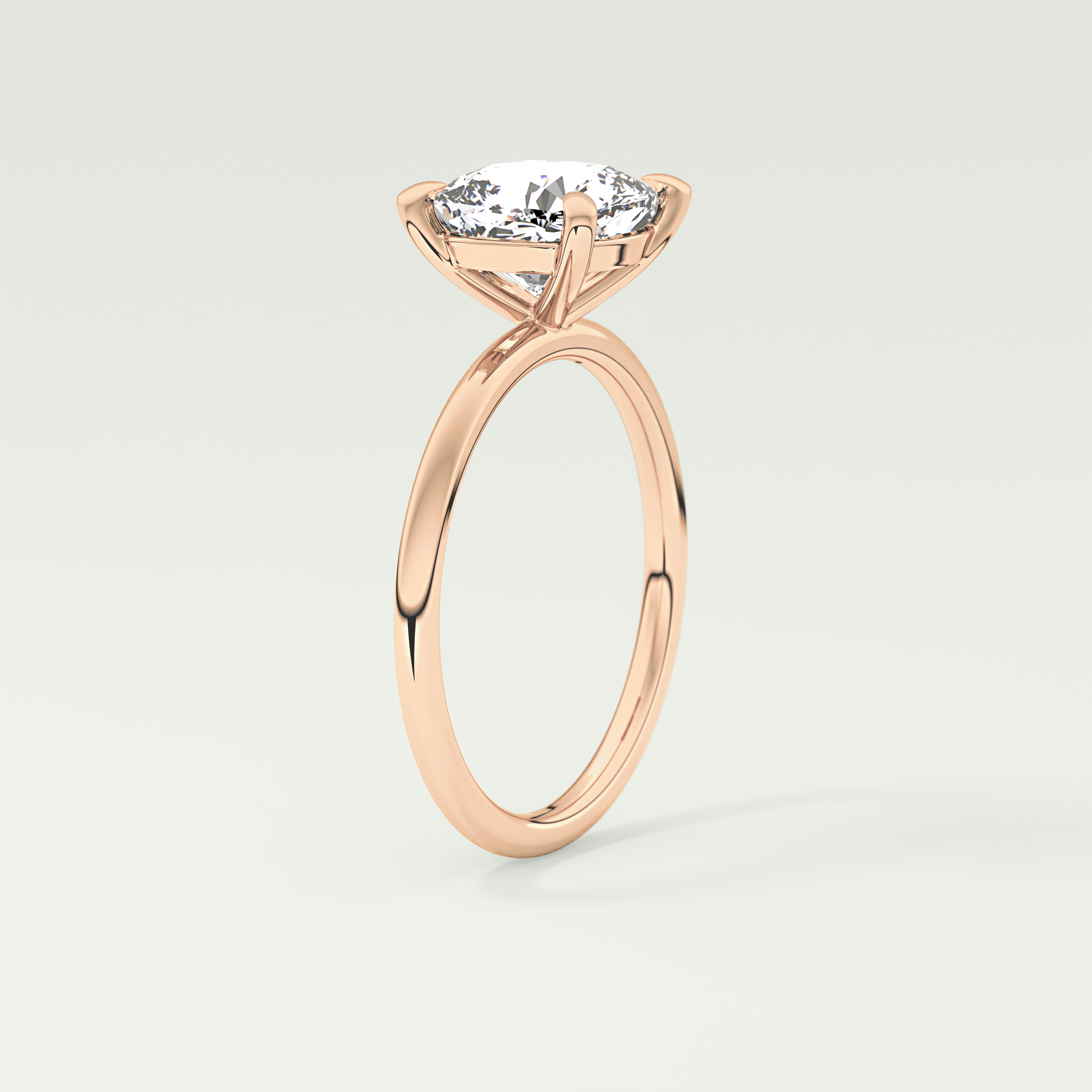 2.0 CT Cushion Cut Lab Grown Diamond Engagement Ring