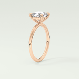 2.0 CT Cushion Cut Solitaire Moissanite Engagement Ring 11
