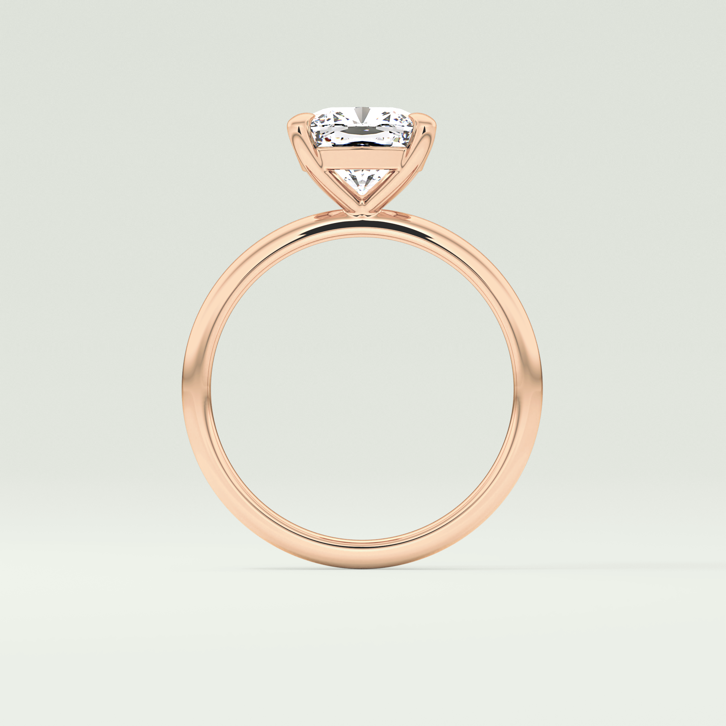 2.0 CT Cushion Cut Lab Grown Diamond Engagement Ring