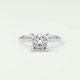 2.0 CT Cushion Cut Solitaire Moissanite Engagement Ring 13