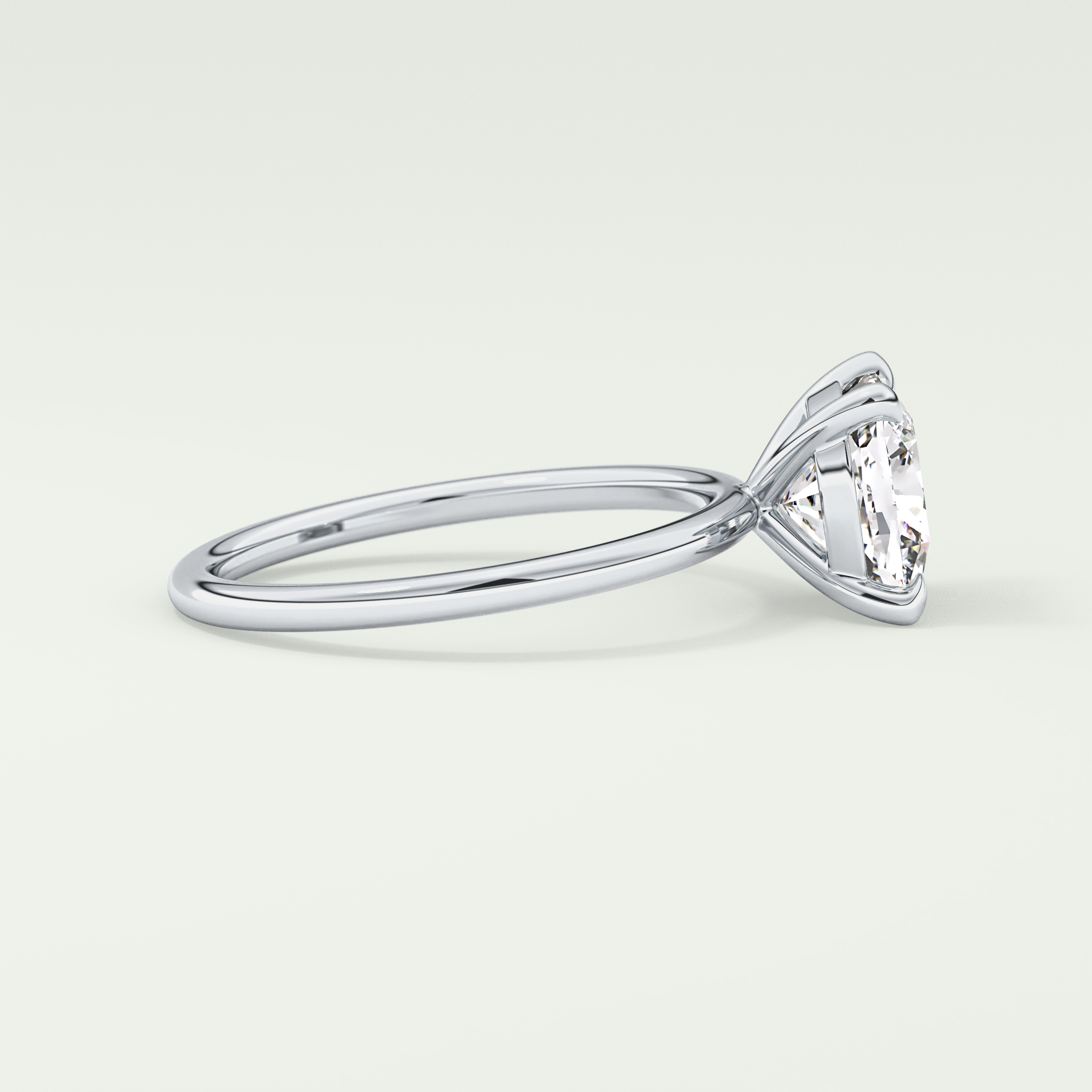 2.0 CT Cushion Cut Lab Grown Diamond Engagement Ring