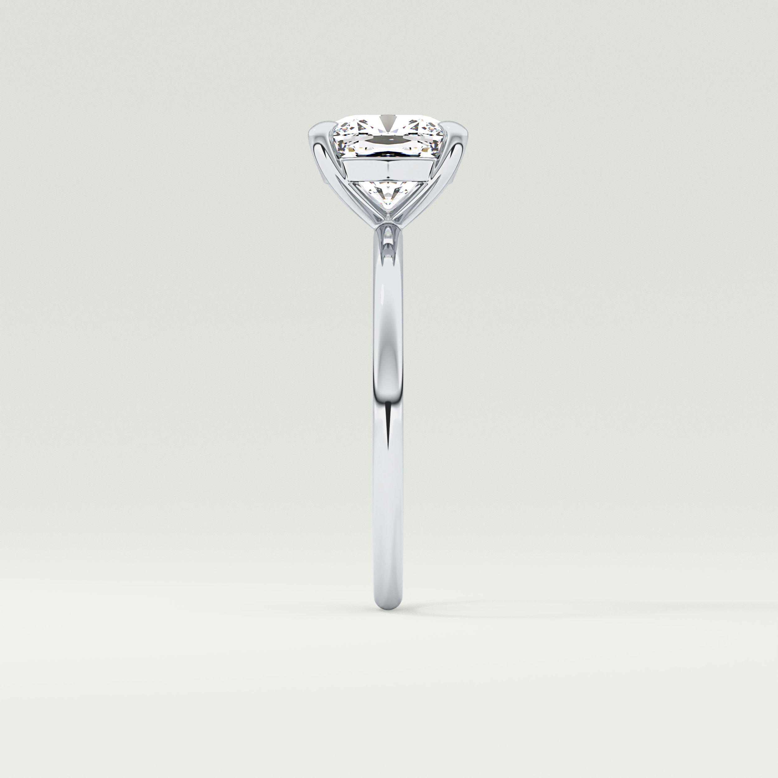 2.0 CT Cushion Cut Solitaire Moissanite Engagement Ring 16