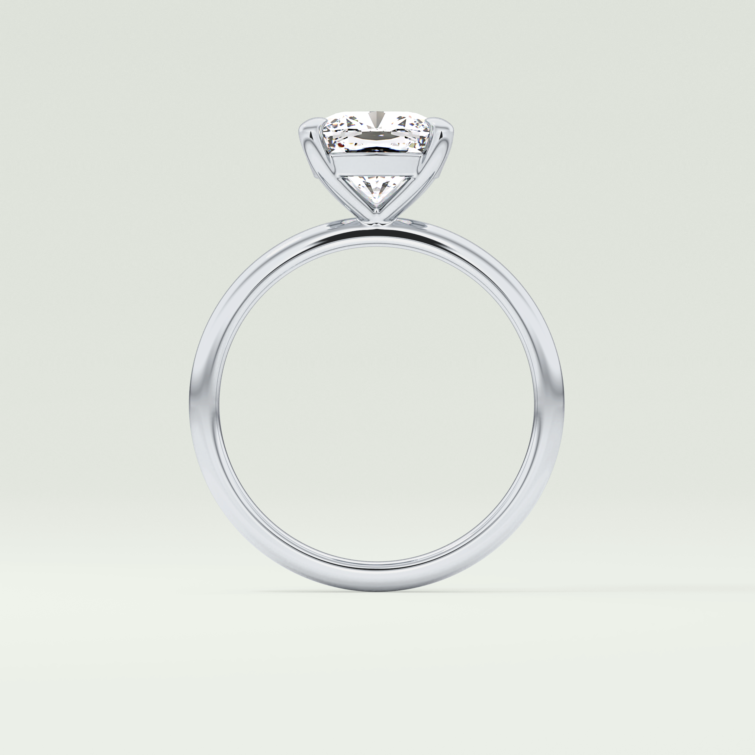 2.0 CT Cushion Cut Lab Grown Diamond Engagement Ring