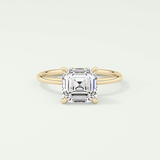 2.0 CT Asscher Cut Solitaire Moissanite Engagement Ring 1