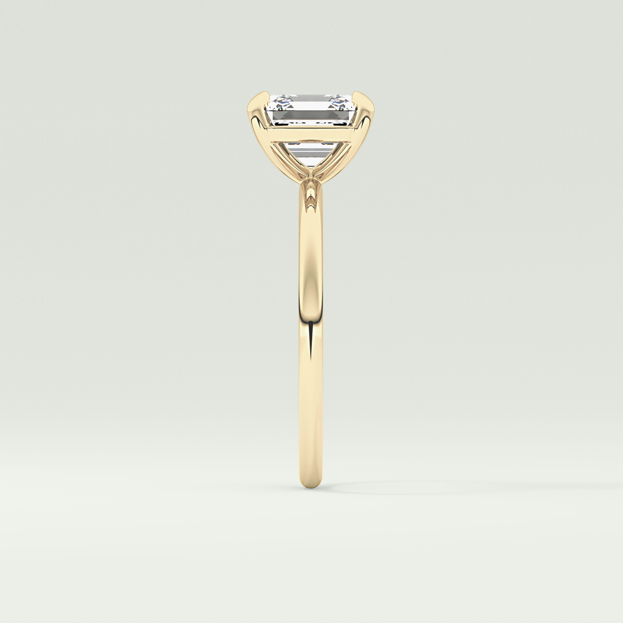 2.0 CT Asscher Cut Solitaire Moissanite Engagement Ring 4