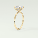 2.0 CT Asscher Cut Solitaire Moissanite Engagement Ring 5