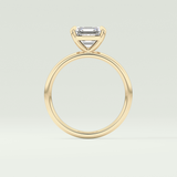 2.0 CT Asscher Cut Solitaire Moissanite Engagement Ring 6