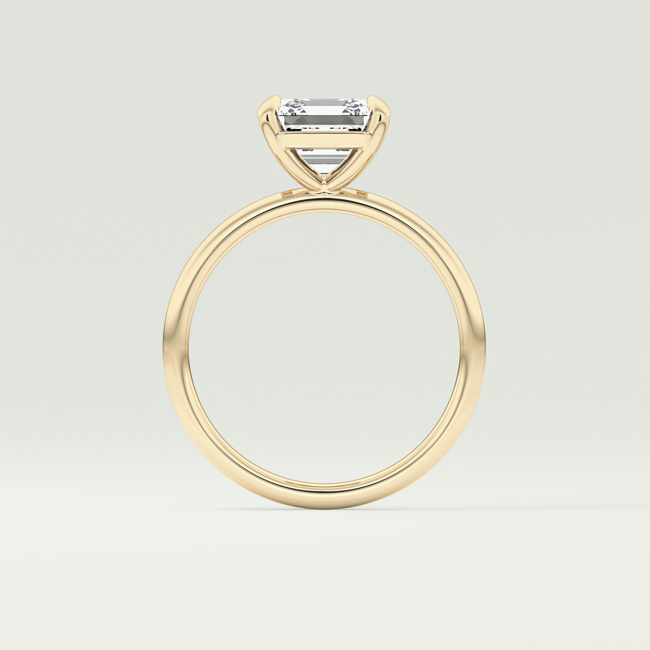 2.0 CT Asscher Cut Solitaire Moissanite Engagement Ring 6
