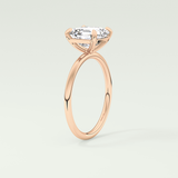 2.0 CT Asscher Cut Solitaire Moissanite Engagement Ring 11