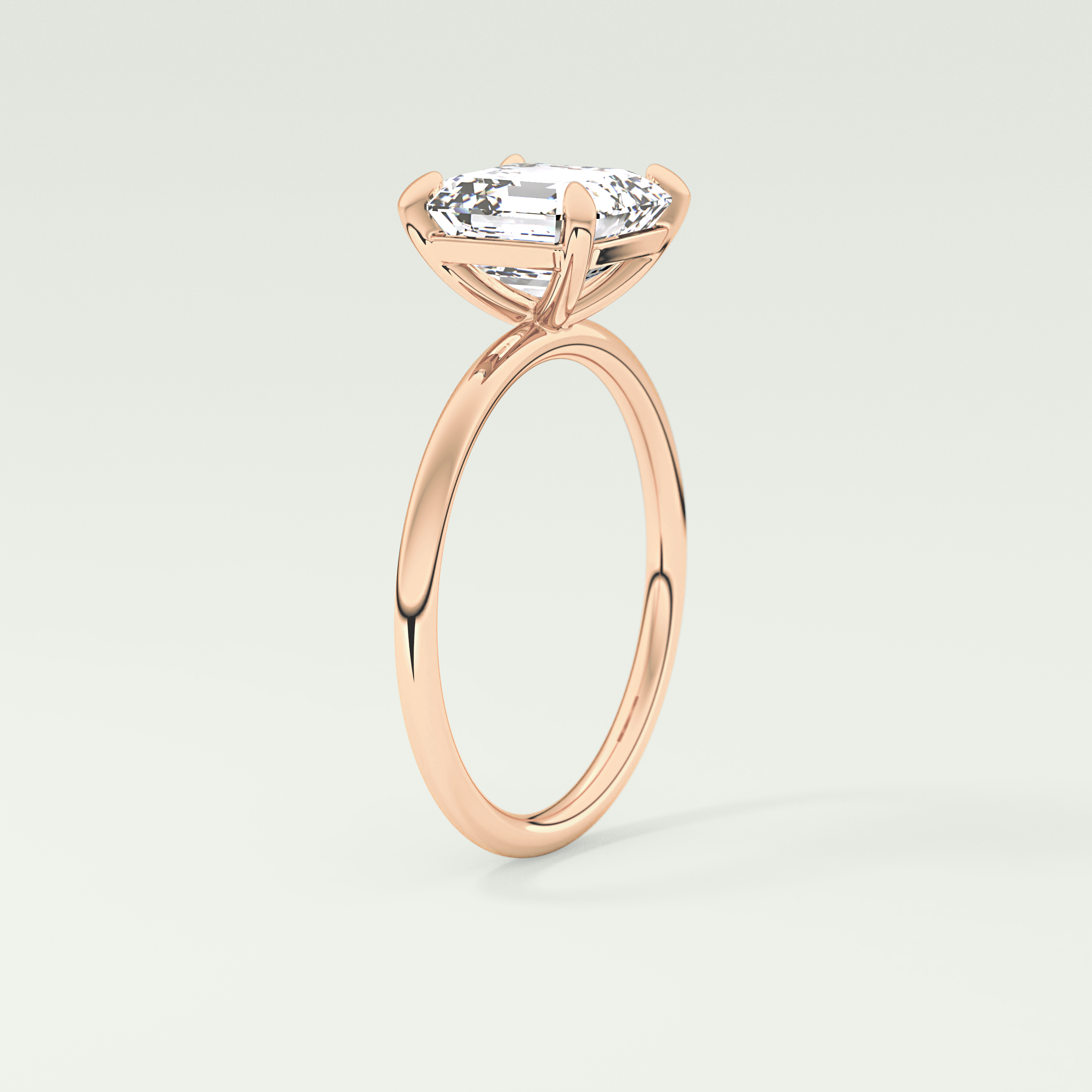 2.0 CT Asscher Cut Solitaire Moissanite Engagement Ring 11