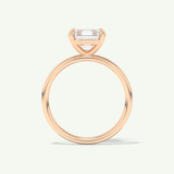 2.0 CT Asscher Cut Solitaire Moissanite Engagement Ring