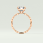2.0 CT Asscher Cut Solitaire Moissanite Engagement Ring 12