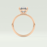2.0 CT Asscher Cut Solitaire Moissanite Engagement Ring 12