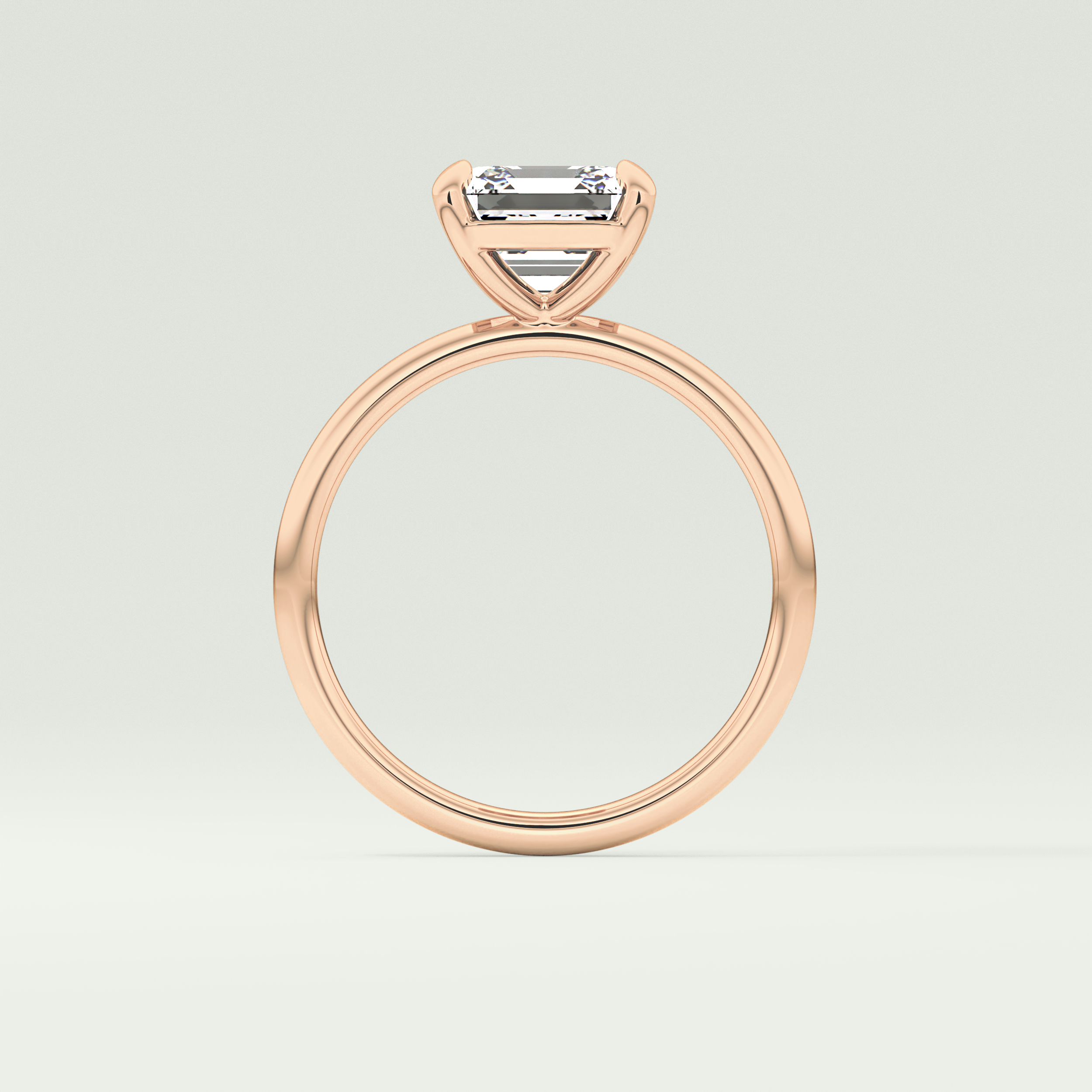 2.0 CT Asscher Cut Solitaire Moissanite Engagement Ring 12