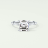2.0 CT Asscher Cut Solitaire Moissanite Engagement Ring 13