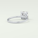 2.0 CT Asscher Cut Solitaire Moissanite Engagement Ring 14