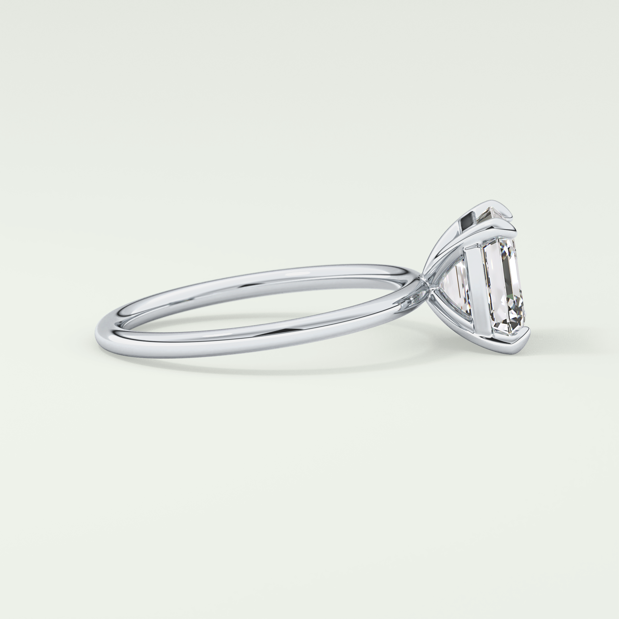 2.0 CT Asscher Cut Solitaire Moissanite Engagement Ring 15