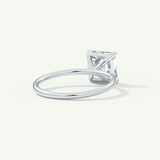 2.0 CT Asscher Cut Solitaire Moissanite Engagement Ring