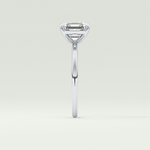 2.0 CT Asscher Cut Solitaire Moissanite Engagement Ring 16