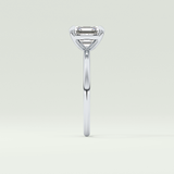 2.0 CT Asscher Cut Solitaire Moissanite Engagement Ring 16