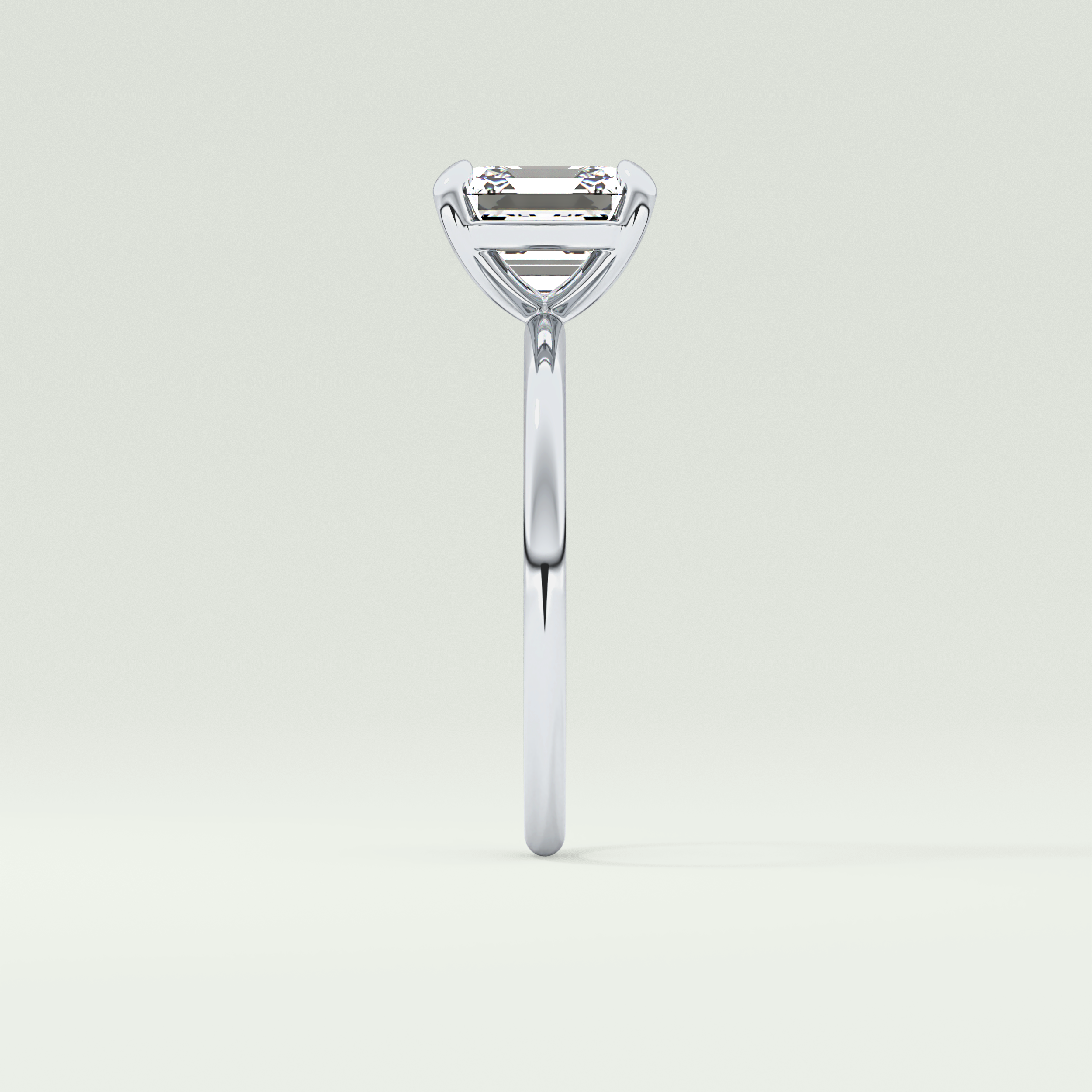 2.0 CT Asscher Cut Solitaire Moissanite Engagement Ring 16