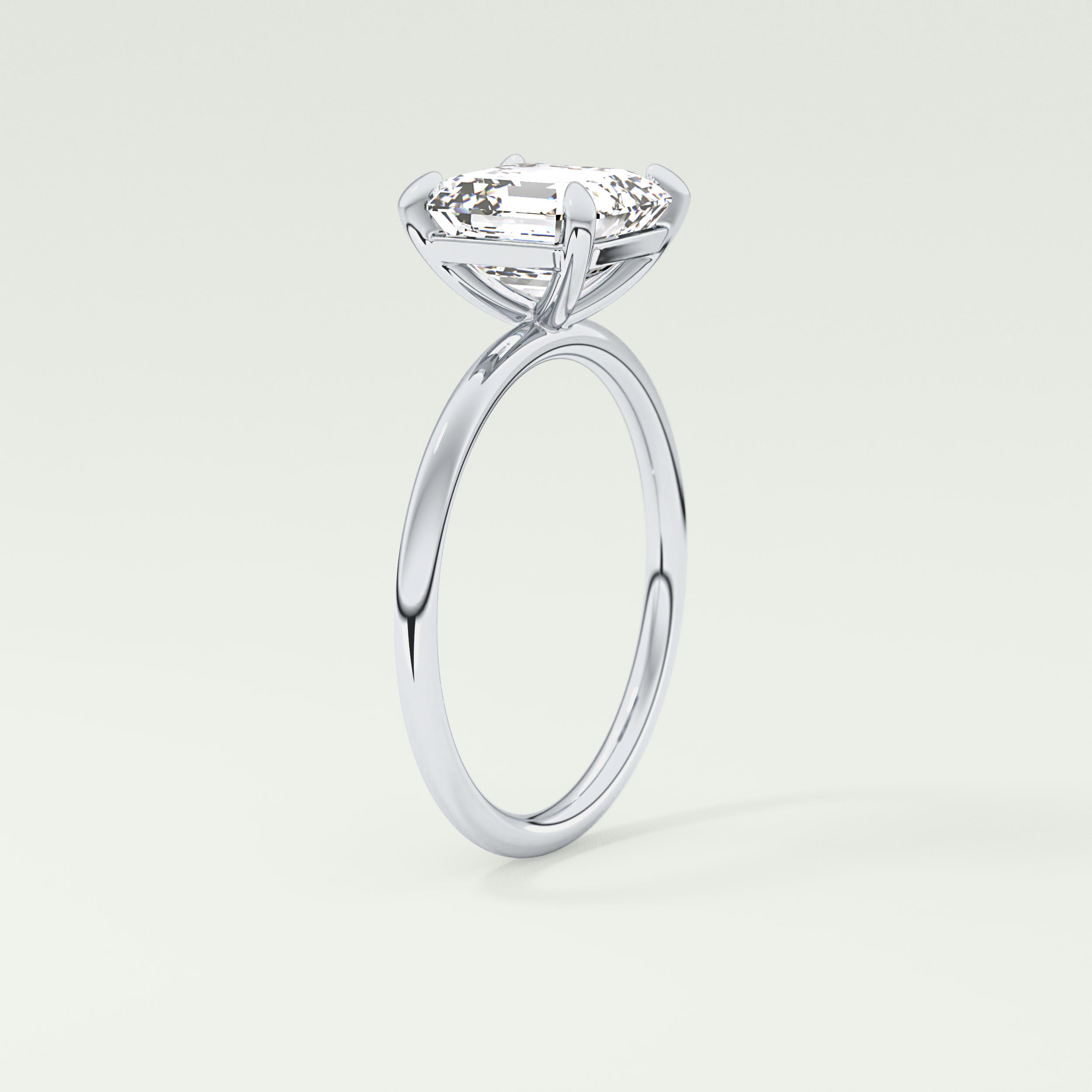 2.0 CT Asscher Cut Solitaire Moissanite Engagement Ring 17