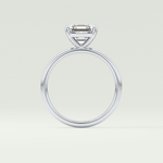 2.0 CT Asscher Cut Solitaire Moissanite Engagement Ring 18