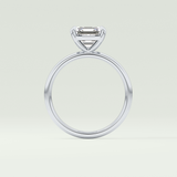 2.0 CT Asscher Cut Solitaire Moissanite Engagement Ring 18