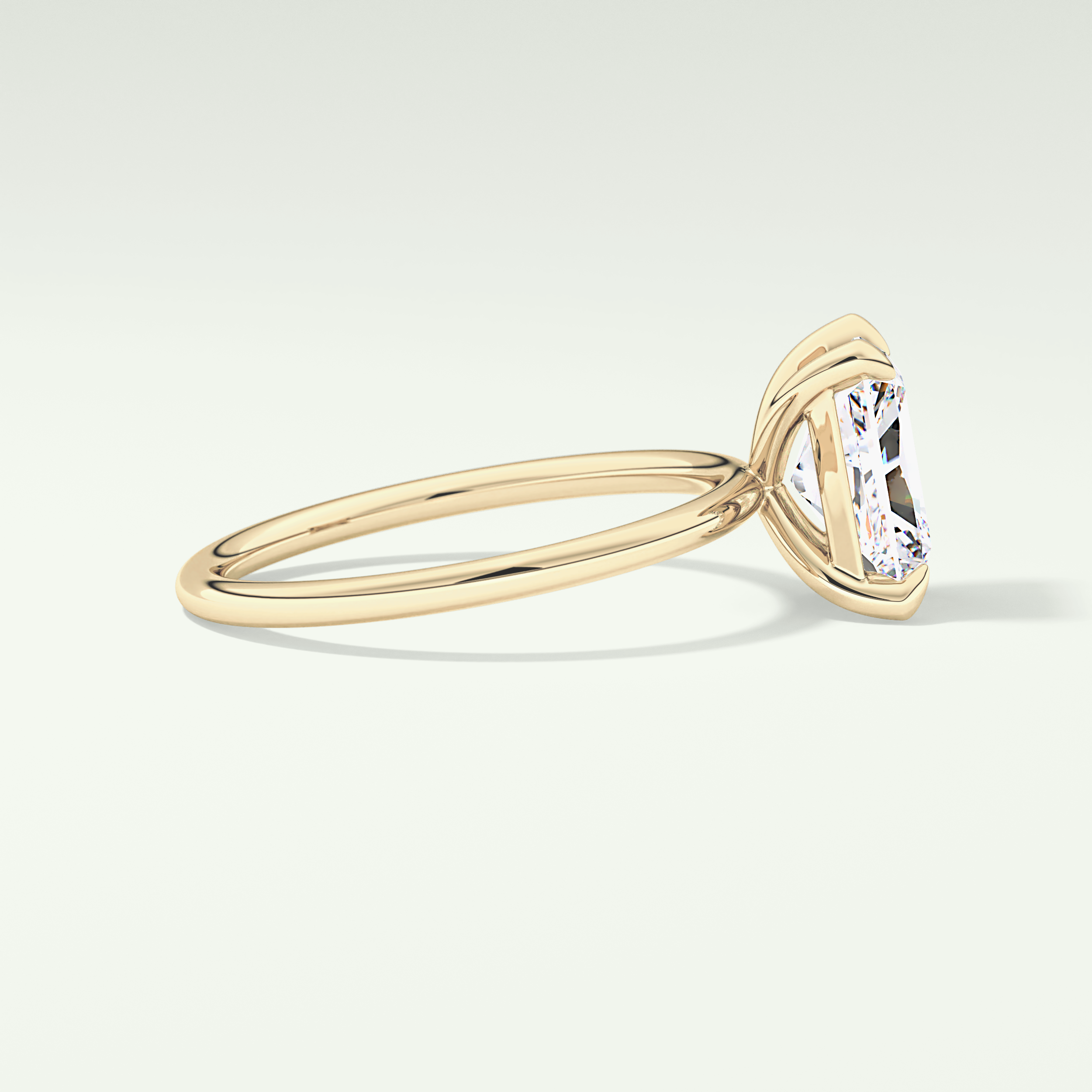 2.0 CT Radiant Cut Lab Grown Diamond Engagement Ring