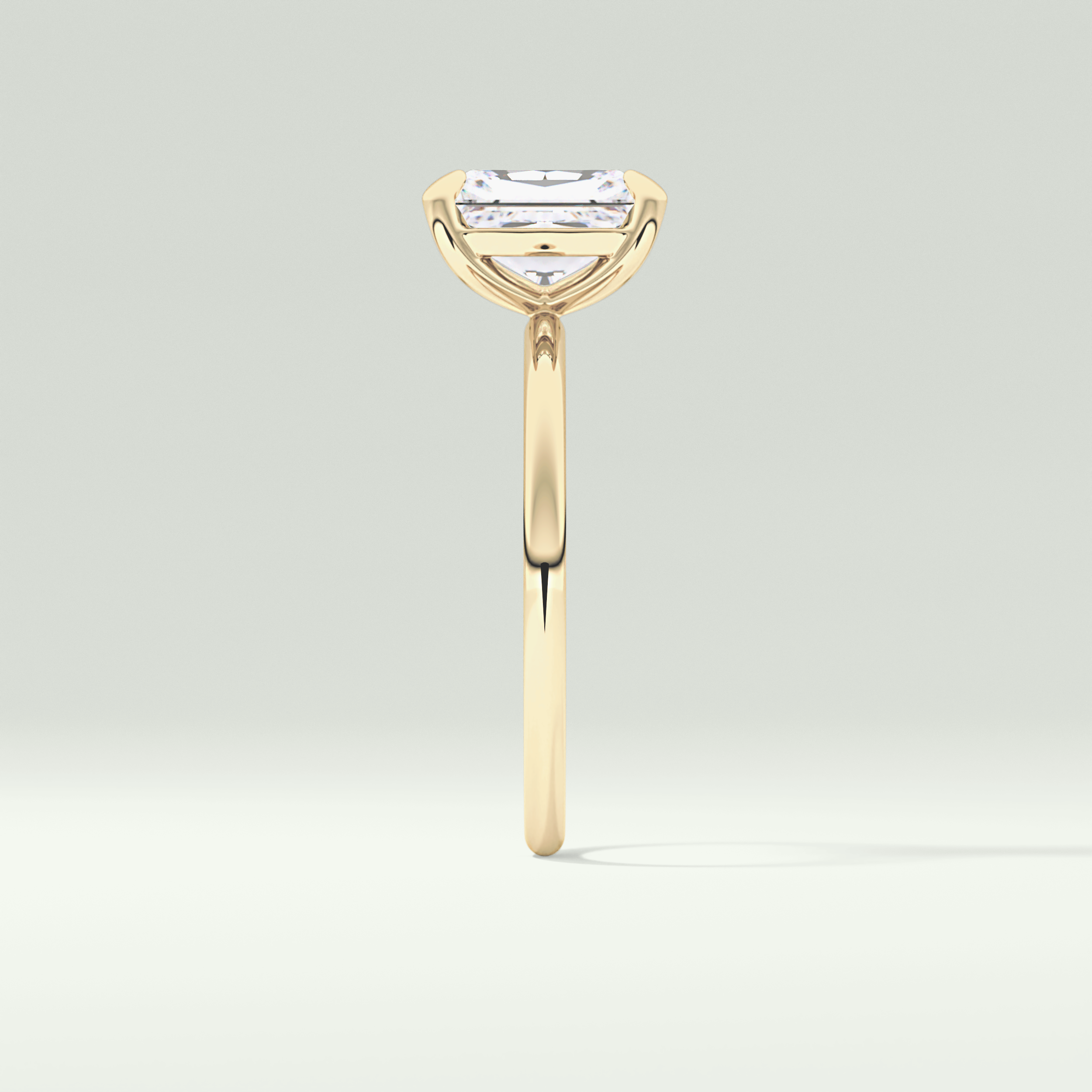 2.0 CT Radiant Cut Solitaire Moissanite Engagement Ring 4