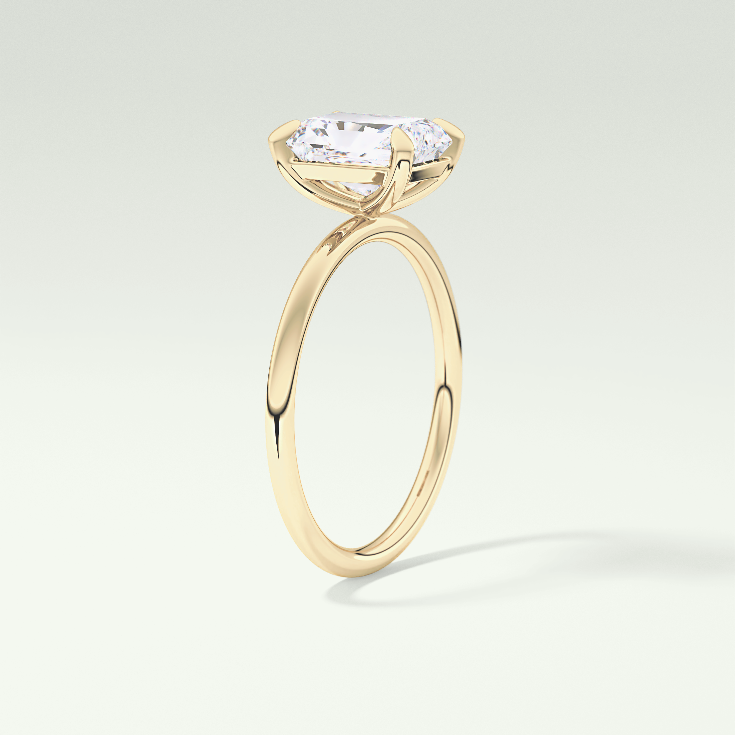 2.0 CT Radiant Cut Solitaire Moissanite Engagement Ring 5
