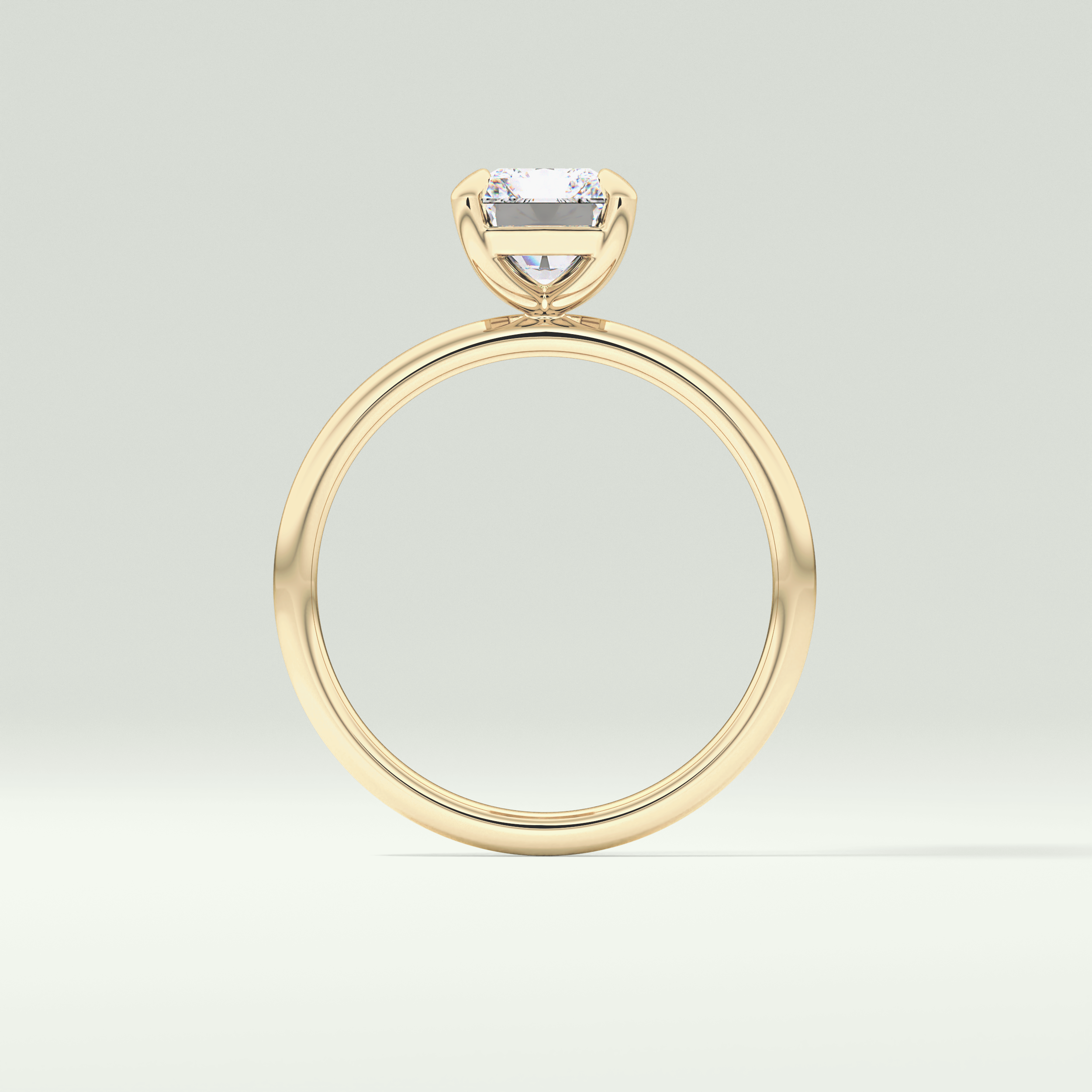 2.0 CT Radiant Cut Solitaire Moissanite Engagement Ring 6