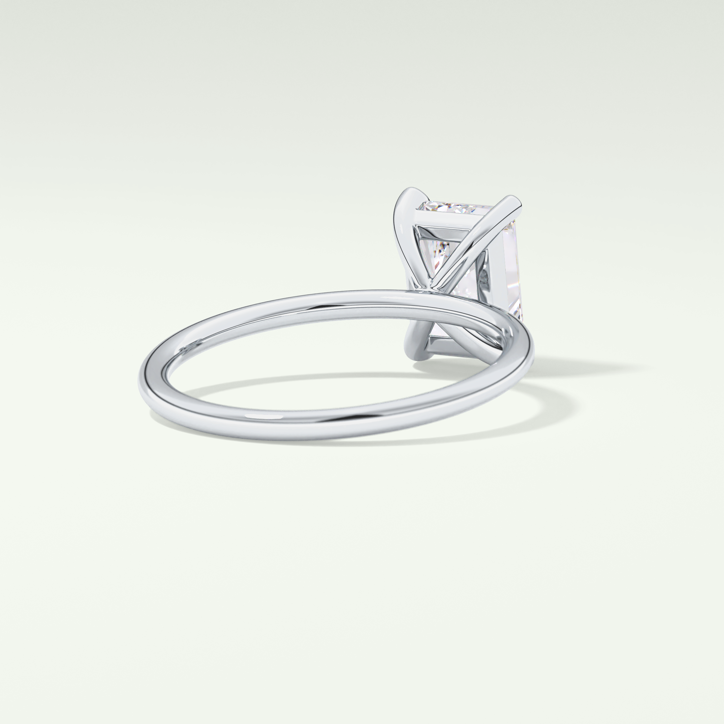 2.0 CT Radiant Cut Solitaire Moissanite Engagement Ring 14