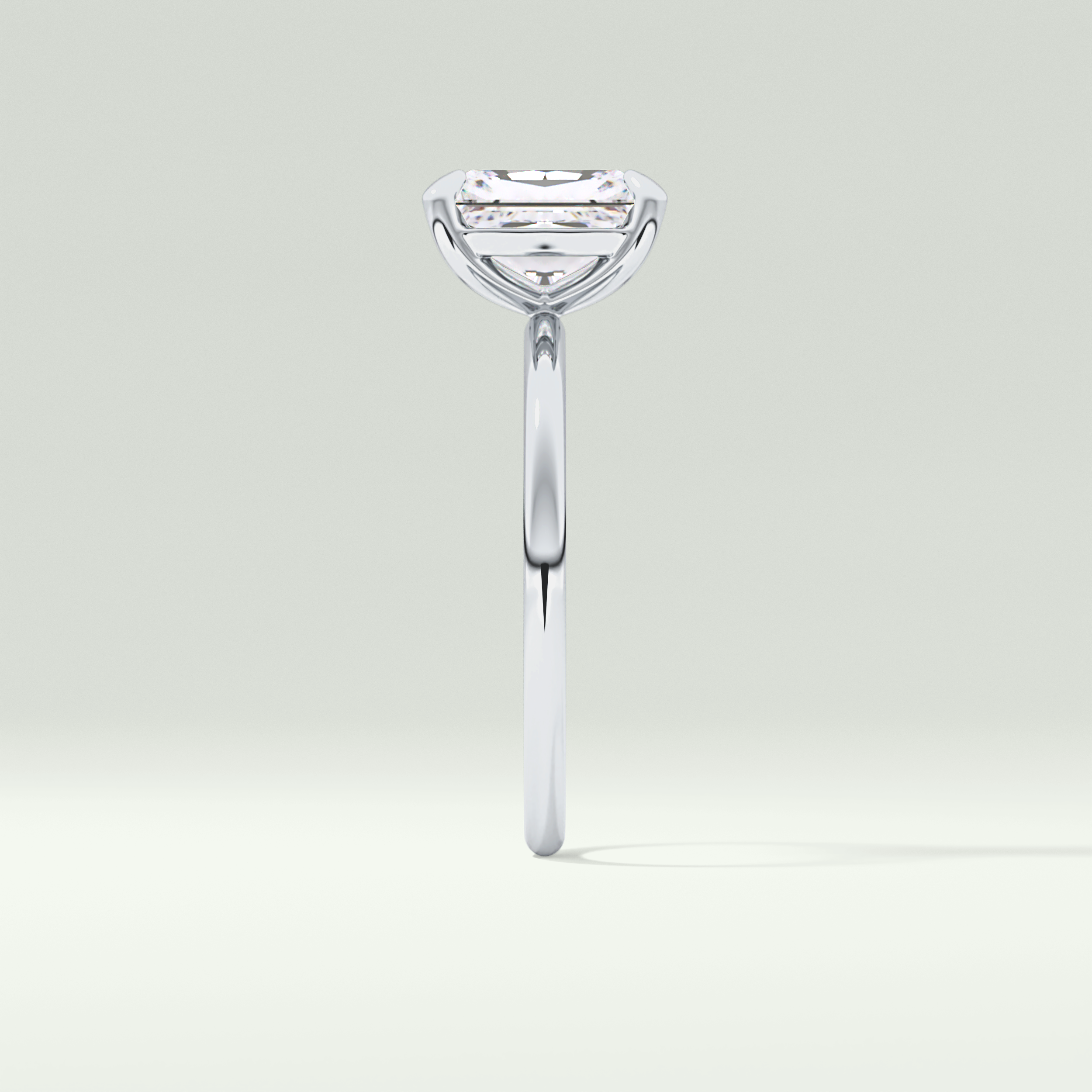 2.0 CT Radiant Cut Lab Grown Diamond Engagement Ring