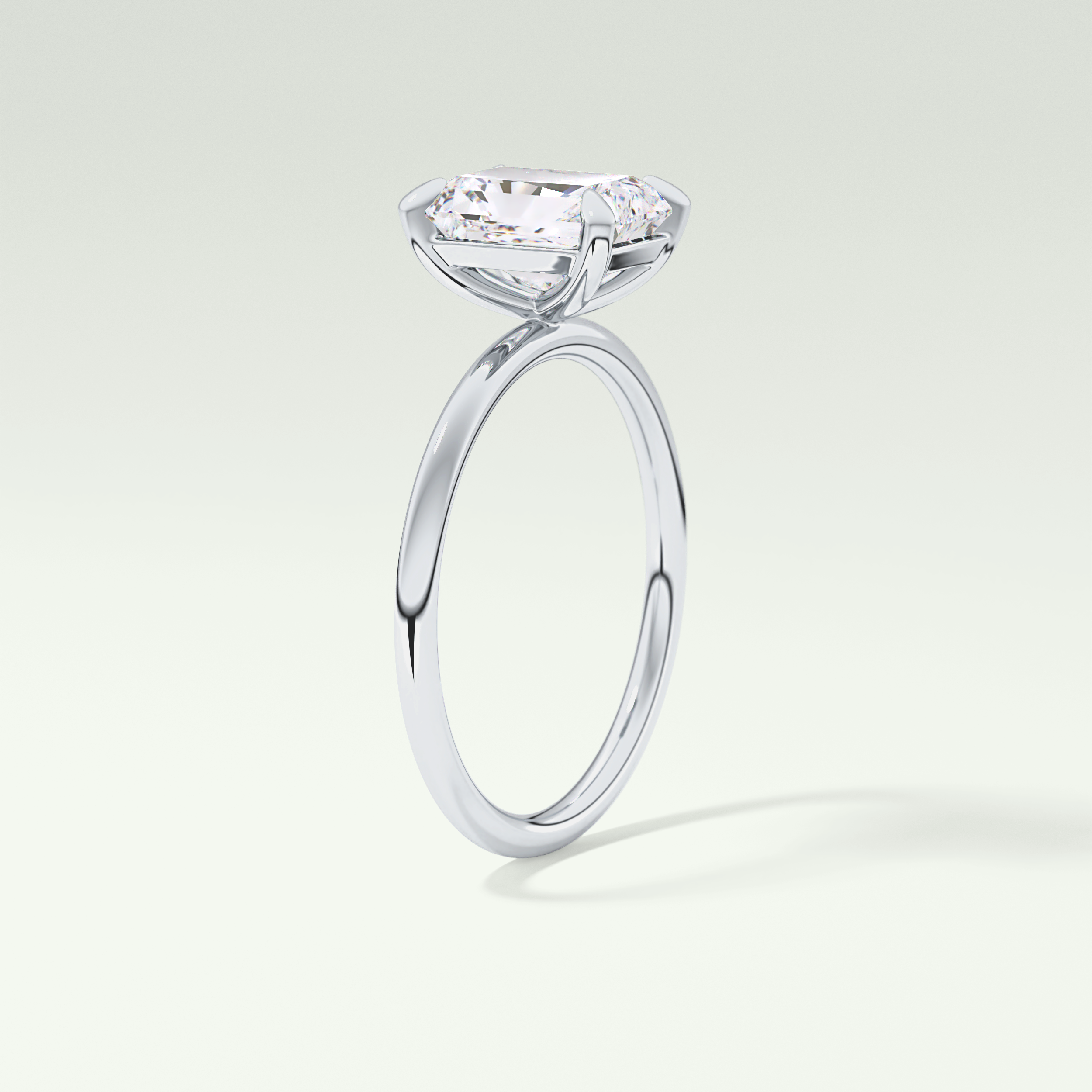 2.0 CT Radiant Cut Solitaire Moissanite Engagement Ring 17
