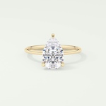 2.0 CT Pear Cut Lab Grown Diamond Engagement Ring