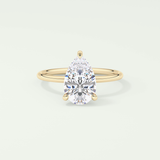 2.0 CT Pear Cut Lab Grown Diamond Engagement Ring