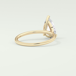 2.0 CT Pear Cut Lab Grown Diamond Engagement Ring