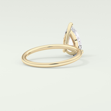 2.0 CT Pear Cut Lab Grown Diamond Engagement Ring