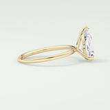 2.0 CT Pear Cut Lab Grown Diamond Engagement Ring