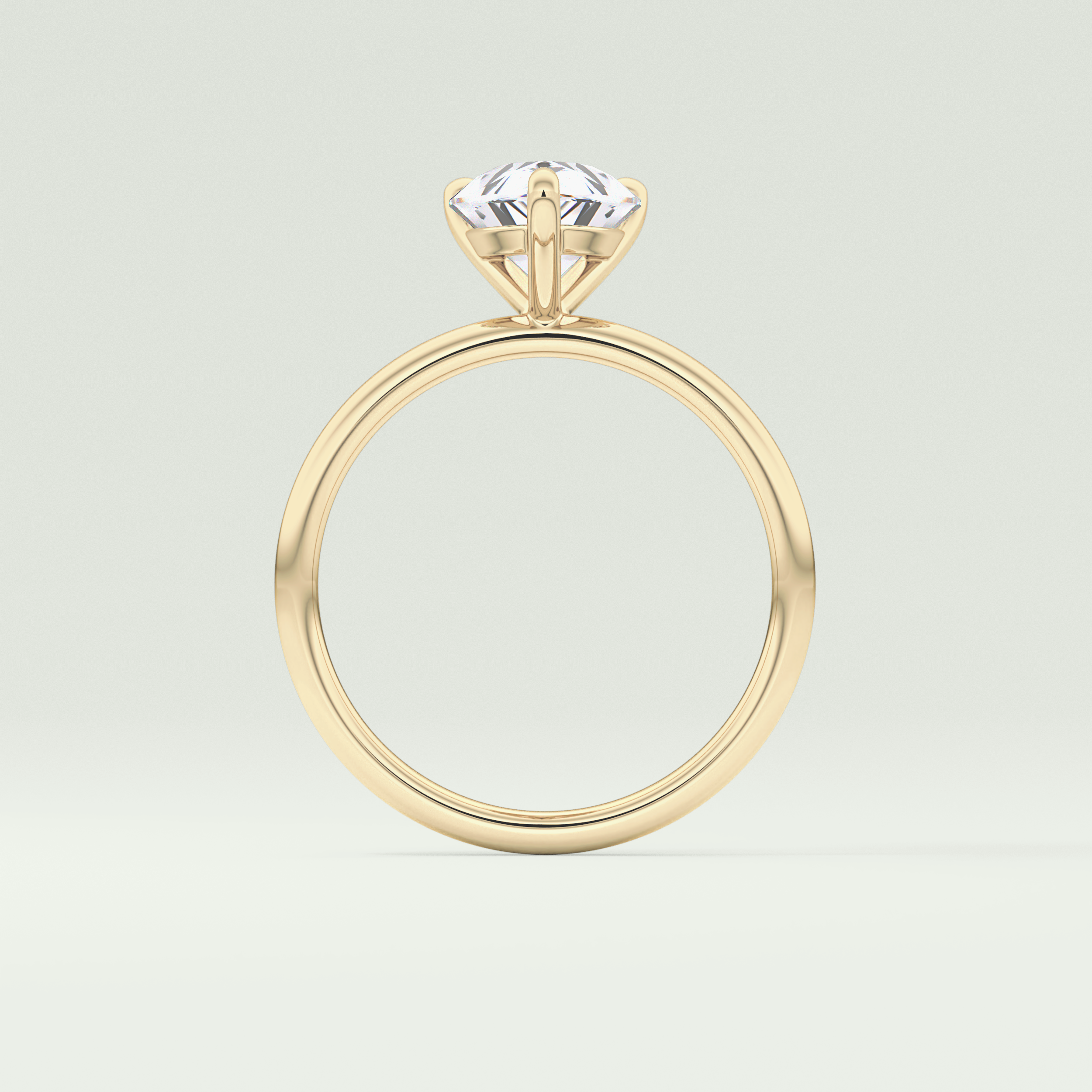 2.0 CT Pear Cut Lab Grown Diamond Engagement Ring