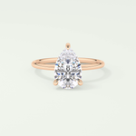 2.0 CT Pear Cut Lab Grown Diamond Engagement Ring