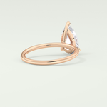 2.0 CT Pear Cut Lab Grown Diamond Engagement Ring