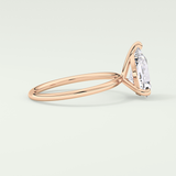 2.0 CT Pear Cut Lab Grown Diamond Engagement Ring