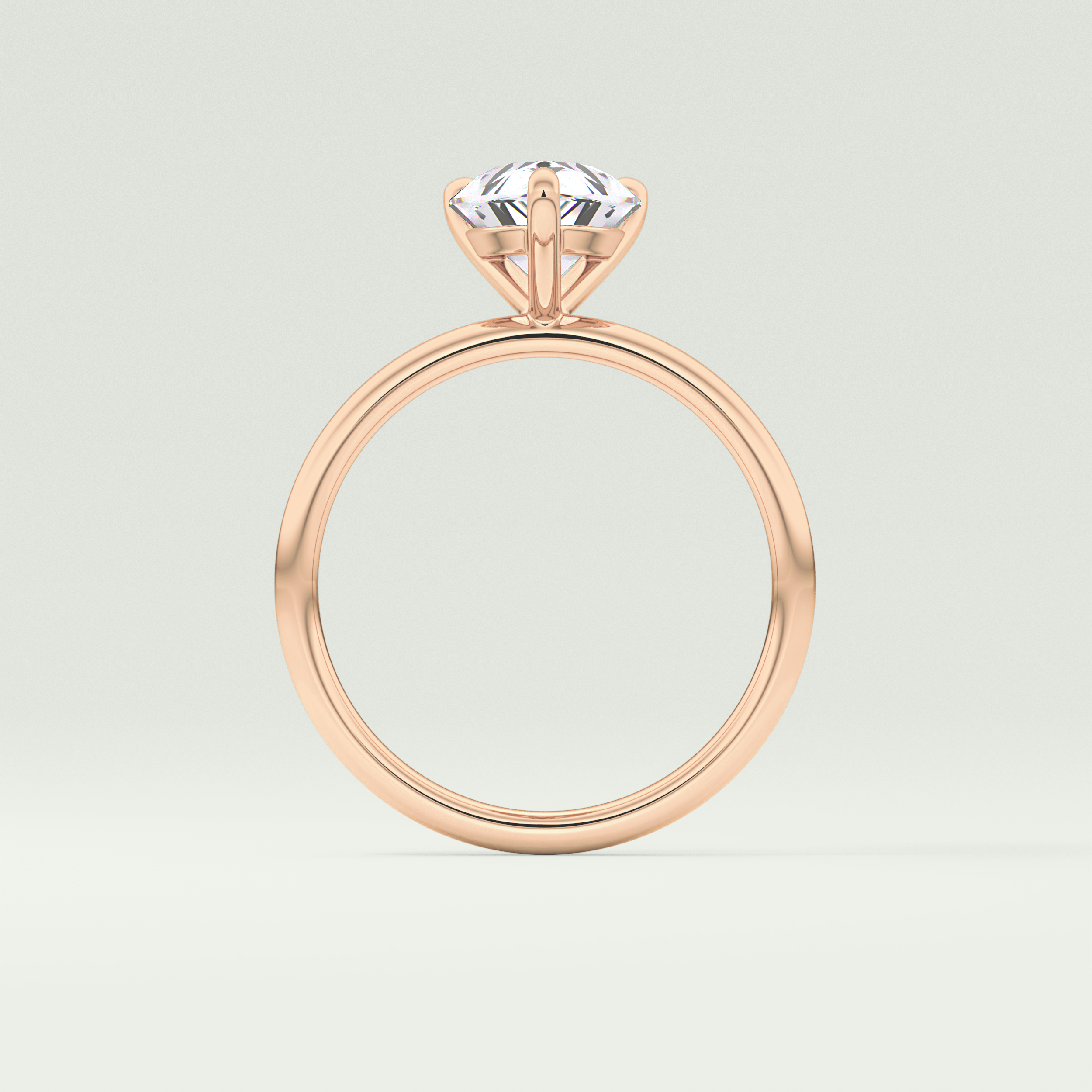 2.0 CT Pear Cut Lab Grown Diamond Engagement Ring