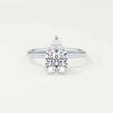 2.0 CT Pear Cut Lab Grown Diamond Engagement Ring